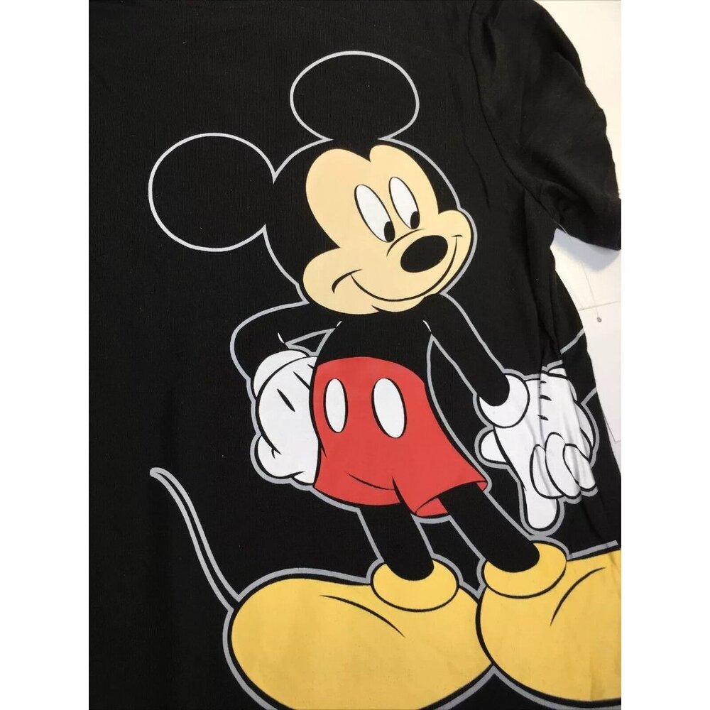 Disney Mickey & Minnie Mouse Black T Shirt Holding Hands Front Back Youth XSXCH1